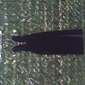 dark brown velvet gown dress